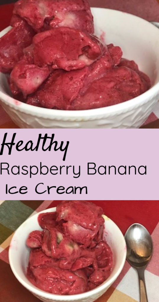 healthy raspberry banana ice cream