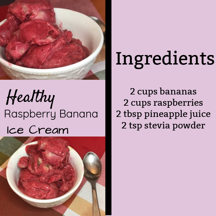 healthy raspberry banana ice cream ingredients 