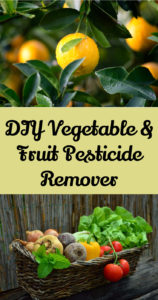 DIY fruit & vegetable pesticide removing spray. Remove toxins from fruits and veggies with ingredients already in your home. Make healthy produce even more healthy!