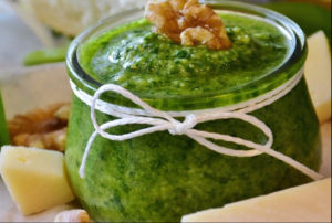 healthy condiments pesto