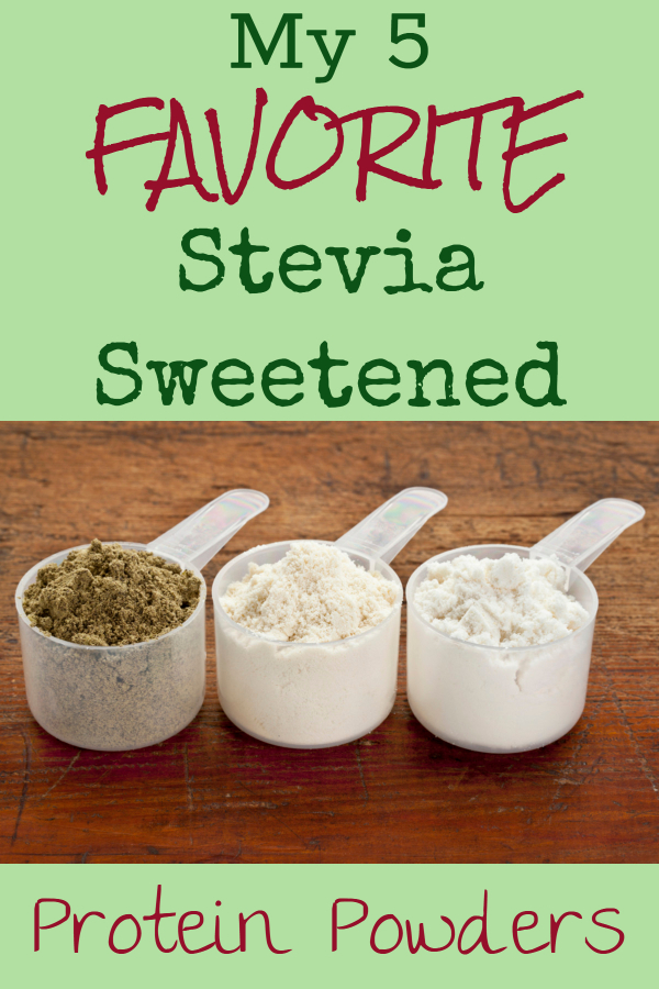 My 5 favorite stevia sweetened protein powders (healthy smoothie/ weight loss smoothie/ vegan protein/ vegan protein powder/ whey protein powder/ Stevia / stevia sweetened smoothie/ stevia sweetened smoothie/ best protein powders. healthiest protein powders/ diet snacks/ weight loss snacks/ smoothie recipes)